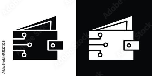 Cryptocurrency wallet icon fill vectors set for ui.