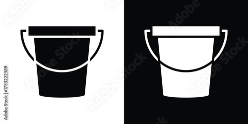 Bucket icon fill vectors set for ui.
