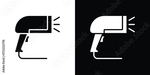 Barcode scanner icon fill vectors set for ui.