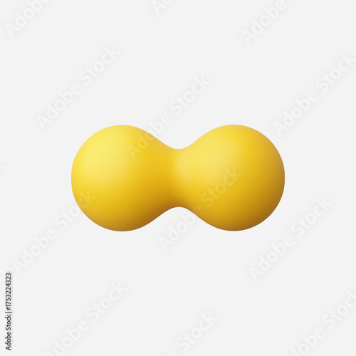 3d Realistic Split Ball icon vector Illustration