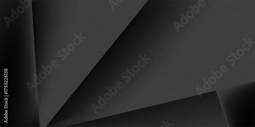 Black white dark gray silver abstract pattern background. Geometric shape. Line triangle angle fold polygon diamond 3D. Gradient. Rough grain noise. Light shadow. Matte shimmer. Design. Minimum.