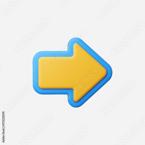 3d Realistic Arrow icon vector Illustration
