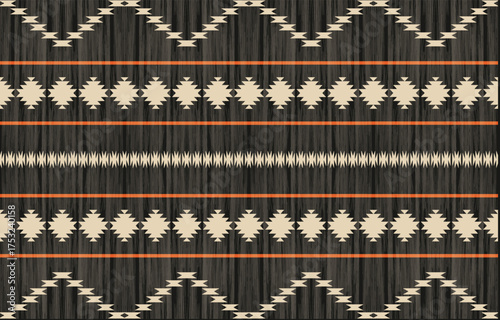 Geometric ethnic pattern seamless, Native American ethnic design, Southwestern decor design for background ,curtain, carpet, wallpaper, clothing, wrapping, Batik, vector illustration.