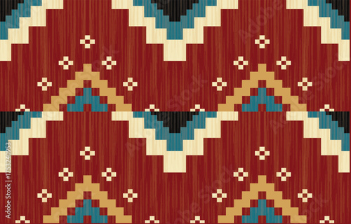 Geometric ethnic pattern seamless, Native American ethnic design, Southwestern decor design for background ,curtain, carpet, wallpaper, clothing, wrapping, Batik, vector illustration.