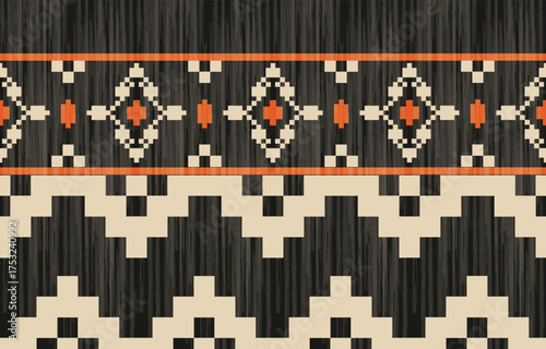 Geometric ethnic pattern seamless, Native American ethnic design, Southwestern decor design for background ,curtain, carpet, wallpaper, clothing, wrapping, Batik, vector illustration.