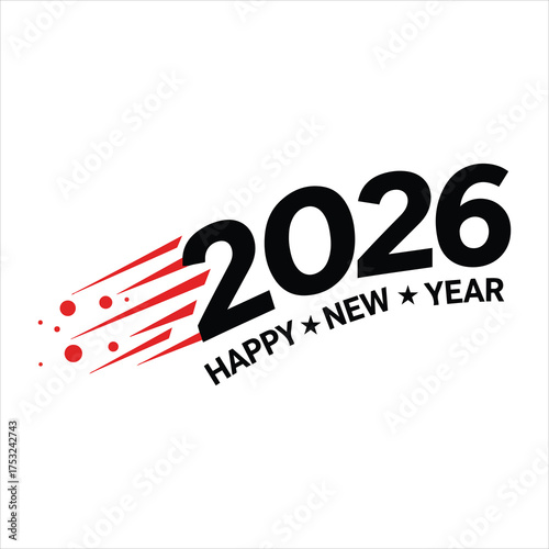 Happy new year 2026 celebrate milestone celebration greeting festive event dynamic design