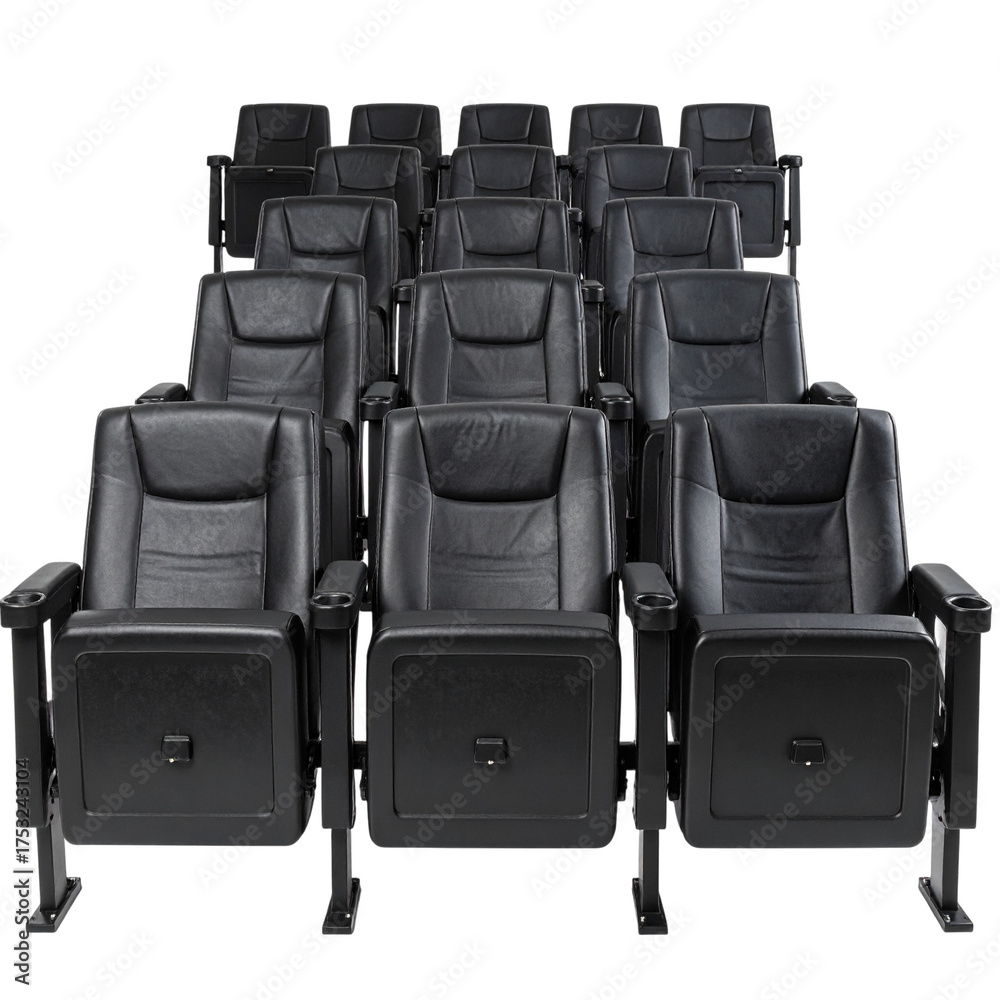 Obraz premium PNG image featuring rows of seats in a theater or stadium, ideal for event planning, venue design, and seating arrangement illustrations
