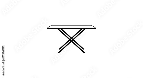 Minimalist linear foldable table design for modern interiors