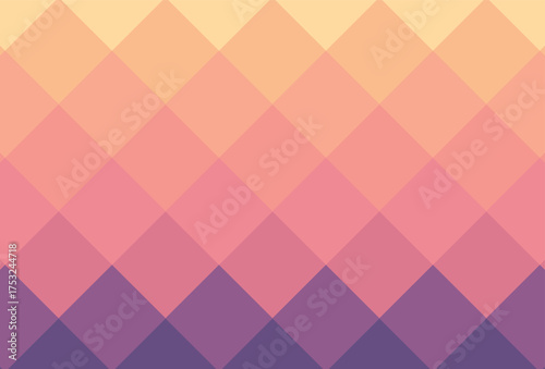 Abstract geometric pattern featuring overlapping diamond shapes in warm sunset tones of yellow, orange, pink, and purple.