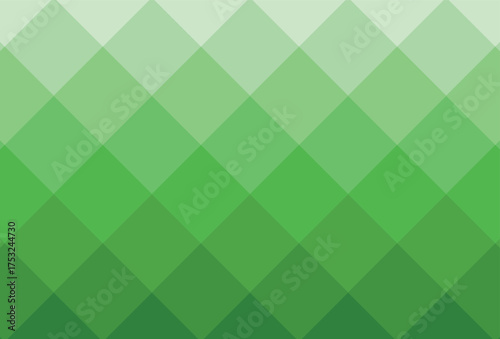 Abstract geometric pattern composed of overlapping green diamond shapes forming a gradient design.
