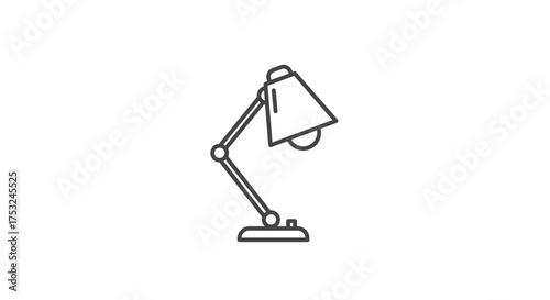 Minimalist desk lamp in contemporary linear design for office spaces