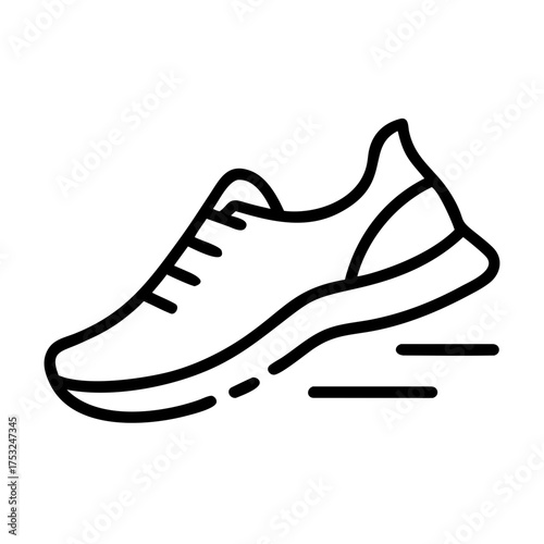 Running shoe icon, symbolizing speed and agility