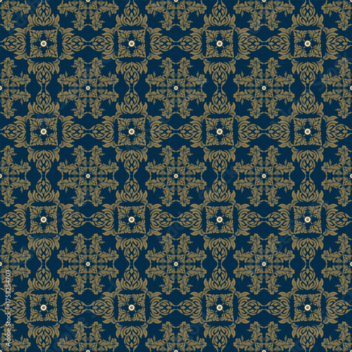 Classic Damask Seamless
Pattern - Vector Illustration for Elegant Textile
Design,Damask,Jacquard loom, Brocade, Satin weave,ethnic, geometric, textile, fabric, motif, retro, 
