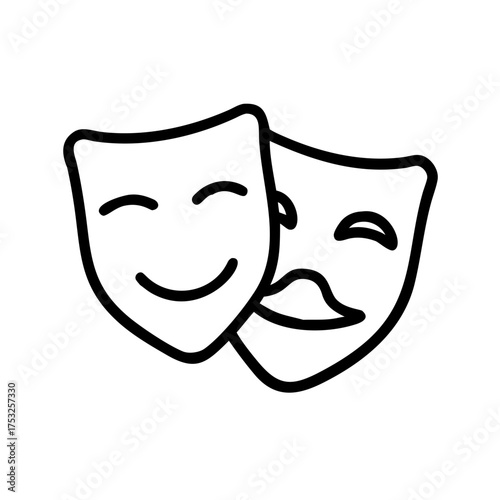 Comedy and tragedy masks a timeless symbol of theatrical arts, representing the spectrum of human emotions and experiences