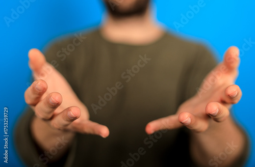 Close-up shot of a person e...