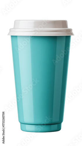Wallpaper Mural Turquoise coffee cup on a white isolated background. Torontodigital.ca