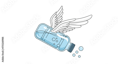 This innovative bottle with wings can fly anywhere and deliver refreshing water.