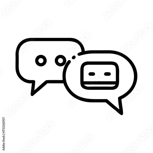 Chatbot conversation with speech bubbles, representing modern communication and ai interaction, perfect for digital interfaces