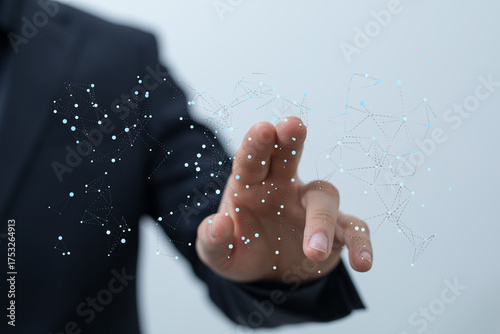 Hand reaching for global ne...