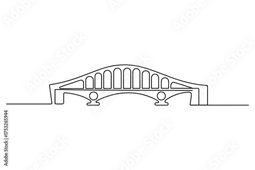 jamarat brigde icon. one line Icon drawing with white background