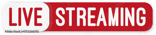 Live Streaming Button Graphic for Online Broadcast