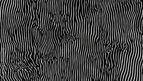Abstract Black and White Wavy Stripes Pattern
