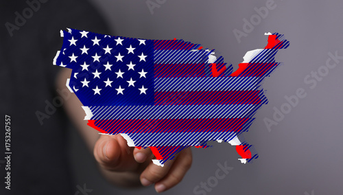 Patriotic digital art.  USA...