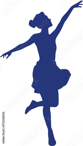 Design of woman dancing figure