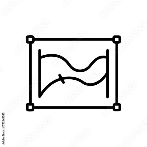 Transform tool an outline icon of a transform tool, used in graphic design software, for scaling, rotating, and skewing objects with ease