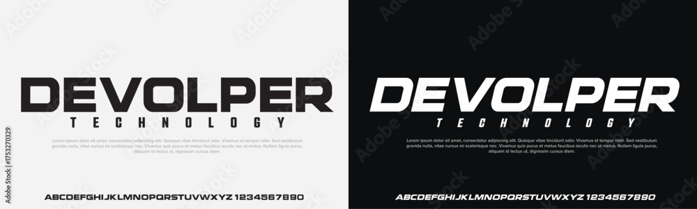 Obraz premium Modern Bold Font. Regular Italic Number Typography urban style alphabet fonts for fashion, sport, technology, digital, movie, logo design, vector illustration