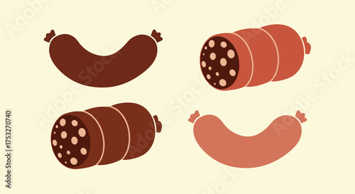 A delightful assortment of traditional cured sausages and smoked meats ready for a meal.