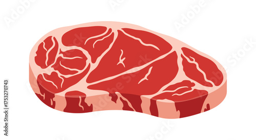 A raw marbled cut of beef steak ready for cooking and grilling.