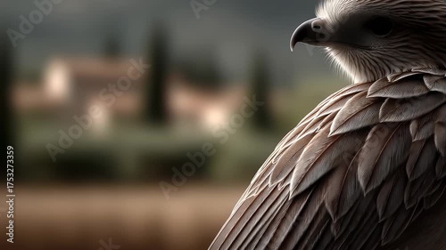 Eagle's Sharp Eyes Gaze Ahead