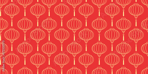 Chinese lantern seamless pattern. Holiday design for lunar new year, wrapping paper, background, wallpaper