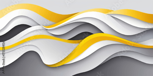 A vibrant vector illustration of a blue and yellow curve wave pattern suitable for a business banner design or web backdrop texture