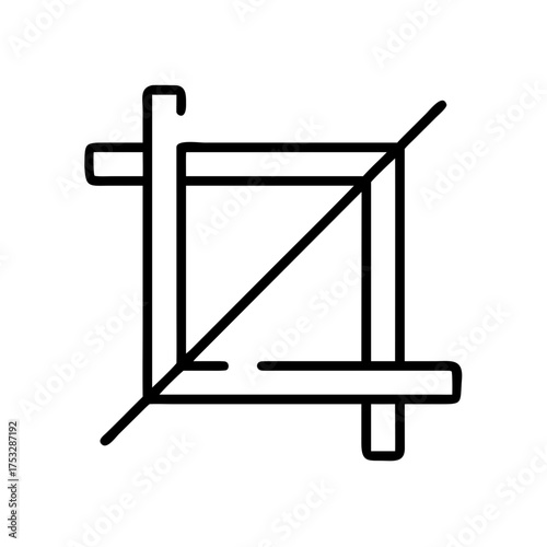 Crop Tool Icon for Image Editing