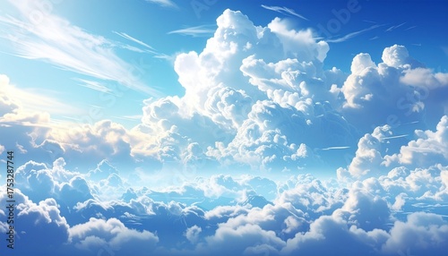 空に広がる雲海と光が織りなす幻想的な世界