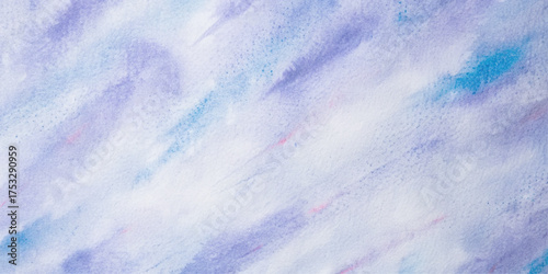  Fantasy smooth light pink, purple shades and blue watercolor paper textured illustration for grunge design, Pink pastel background. Pastel ink colors wet effect hand drawn canvas aquarelle background