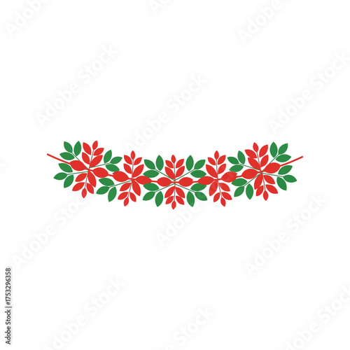 Vibrant floral wreath decorative border elements festive seasonal design autumn colors vector