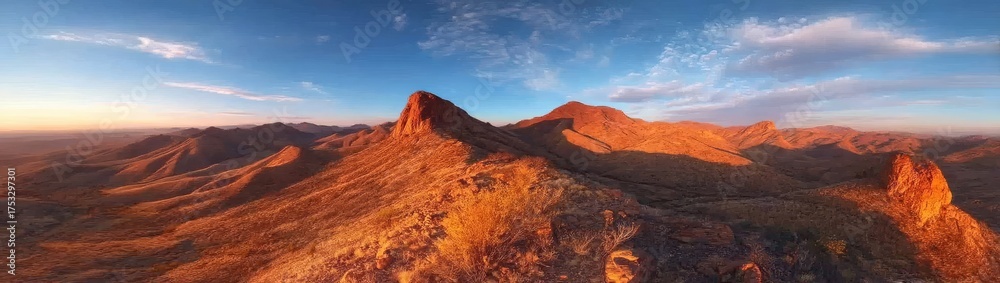 Fototapeta premium High-Definition HDRI View of Majestic Desert Mountains