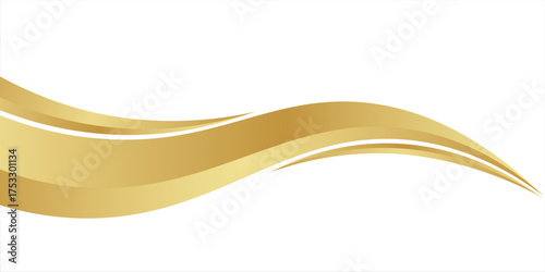 gold wave curve, golden wave corner shape for element, stripes ribbon golden graphic, striped gold. modern