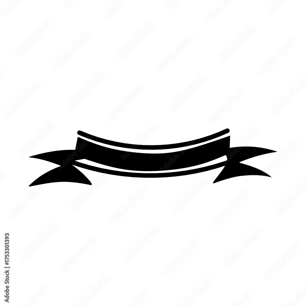 Fototapeta premium Black ribbon banner vector