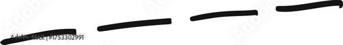 Hand drawn broken dotted line