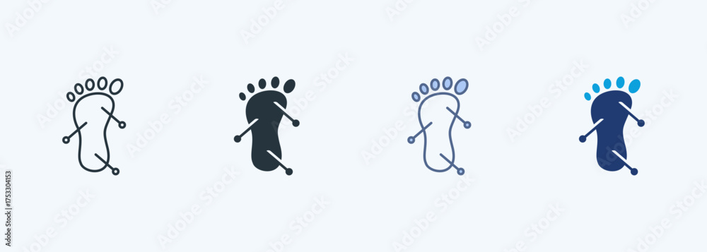 Fototapeta premium Acupuncture Multiple Style Icon Collection