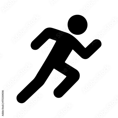 Running icon. Runner and running logo or symbol, motion concept.