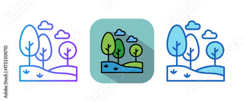 Trees multiple icon