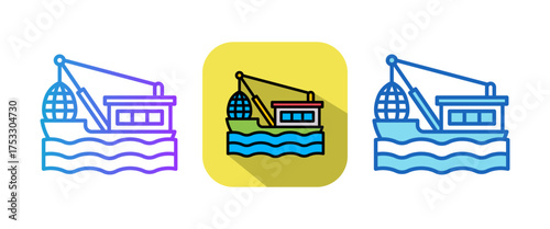 Fishing Boat multiple icon