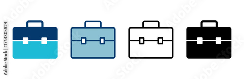 Briefcase icon vector isolated on white background. Briefcase vector icon