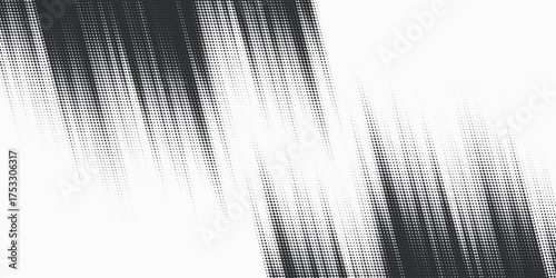 Grunge halftone gradient background. Faded grit noise texture. White and black sand wallpaper. Retro pixelated backdrop. Anime or manga style comic overlay. Vector graphic design textured template