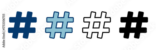 Hashtag icon vector isolated on white background. hashtag vector icon